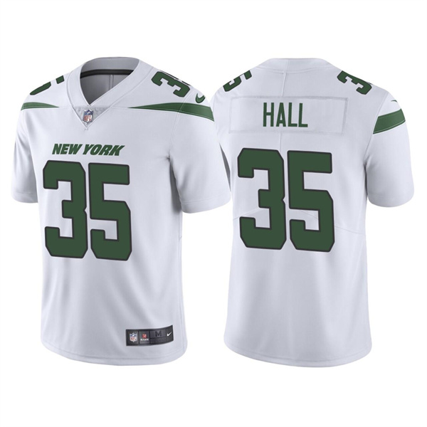 Men's New York Jets #35 Breece Hall 2022 White Vapor Untouchable Limited Stitched Jersey